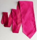 Pink single wing satin cravat self tie style mens smart neckwear VGC